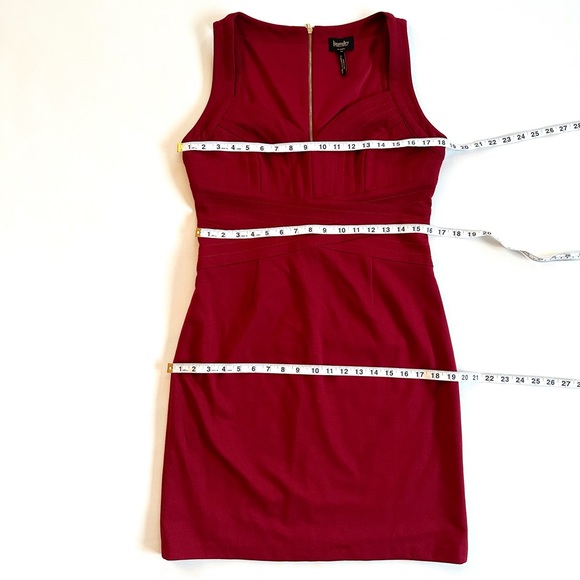 LAUNDRY SHELLI SEGAL VIXEN RED BODYCON BACK-ZIP MINI COCKTAIL DRESS Sz10 - Picture 13 of 14